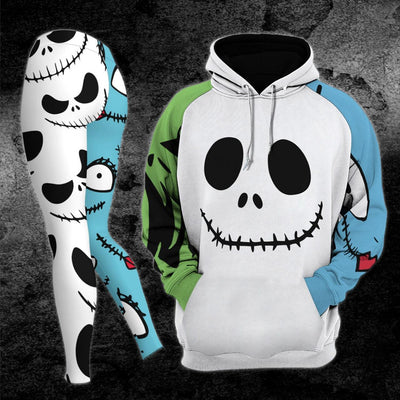 Skull Gothic Couple Smile Nigthmare Combo Hoodie and Leggings - Wonder Skull