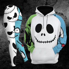 Skull Gothic Couple Smile Nigthmare Combo Hoodie and Leggings - Wonder Skull