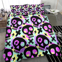 Skull Funky Boys And Girls Duvet Cover Set-Wonder  Skull