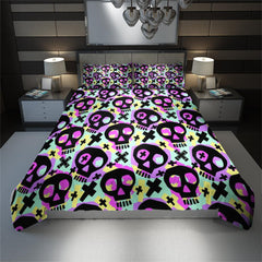 Skull Funky Boys And Girls Duvet Cover Set-Wonder  Skull