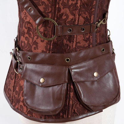 Steampunk Gothic Waist Slimming Corset, Retro Sleeveless Costume For Women - Wonder Skull