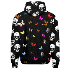 Sunflower Gothic Skull All Over Print Unisex Pullover Hoodie - Wonder Skull