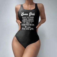 Some Girls Women's Classic One-Piece Swimsuit - Wonder Skull