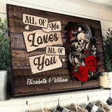 All Of Me - Gothic Skull Personalized Horizontal Canvas - Wonder Skull