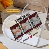 This is Us - Customized Skull Couple Crystal Heart Anniversary Gifts - Wonder Skull