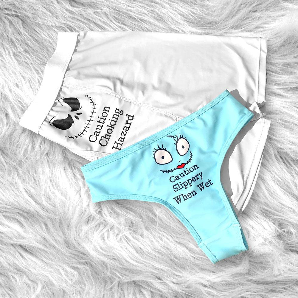 Matching Couples Underwear Gift Nightmare Funny Lovers - Wonder Skull