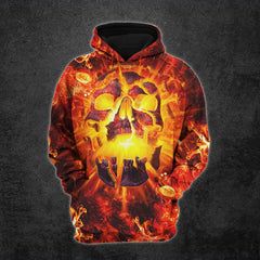 Volcano Skull Print Combo Hoodie and Leggings - Wonder Skull