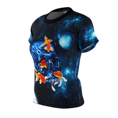 Galaxy Skull All Over Print T-shirt For Women - Wonder Skull