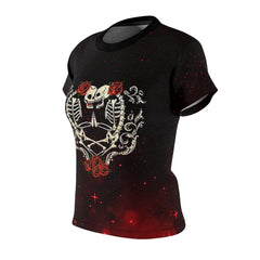 Mysterious Love Skull All Over Print T-shirt For Women - Wonder Skull