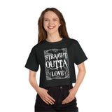 Straight Outta Love Anti Valentine Women's Heritage Cropped T-Shirt - Wonder Skull