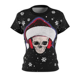 Skull Christmas Hats All Over Print T-shirt For Women - Wonder Skull