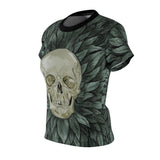 Skull Palm Leaves All Over Print T-shirt For Women - Wonder Skull