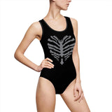 Heart Shaped Ribcage Women's Classic One-Piece Swimsuit - Wonder Skull