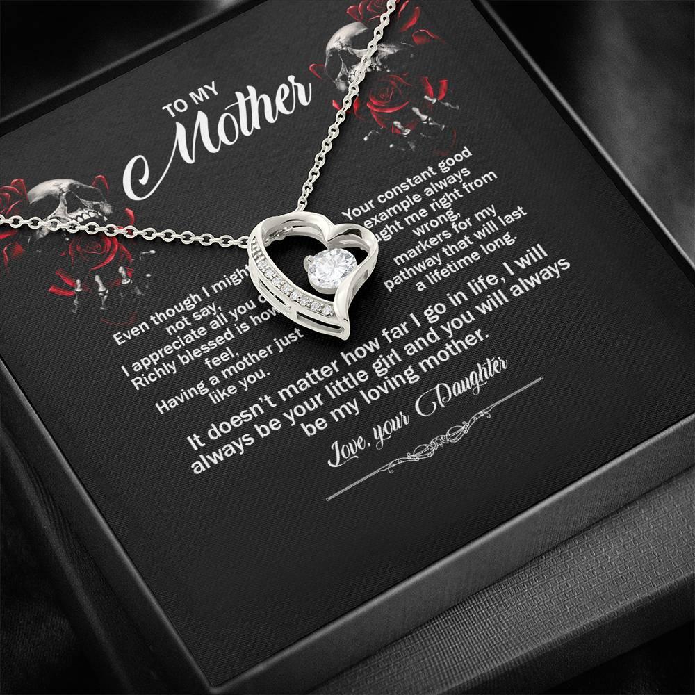 To My Loving Mother Forever Love Necklace - Wonder Skull