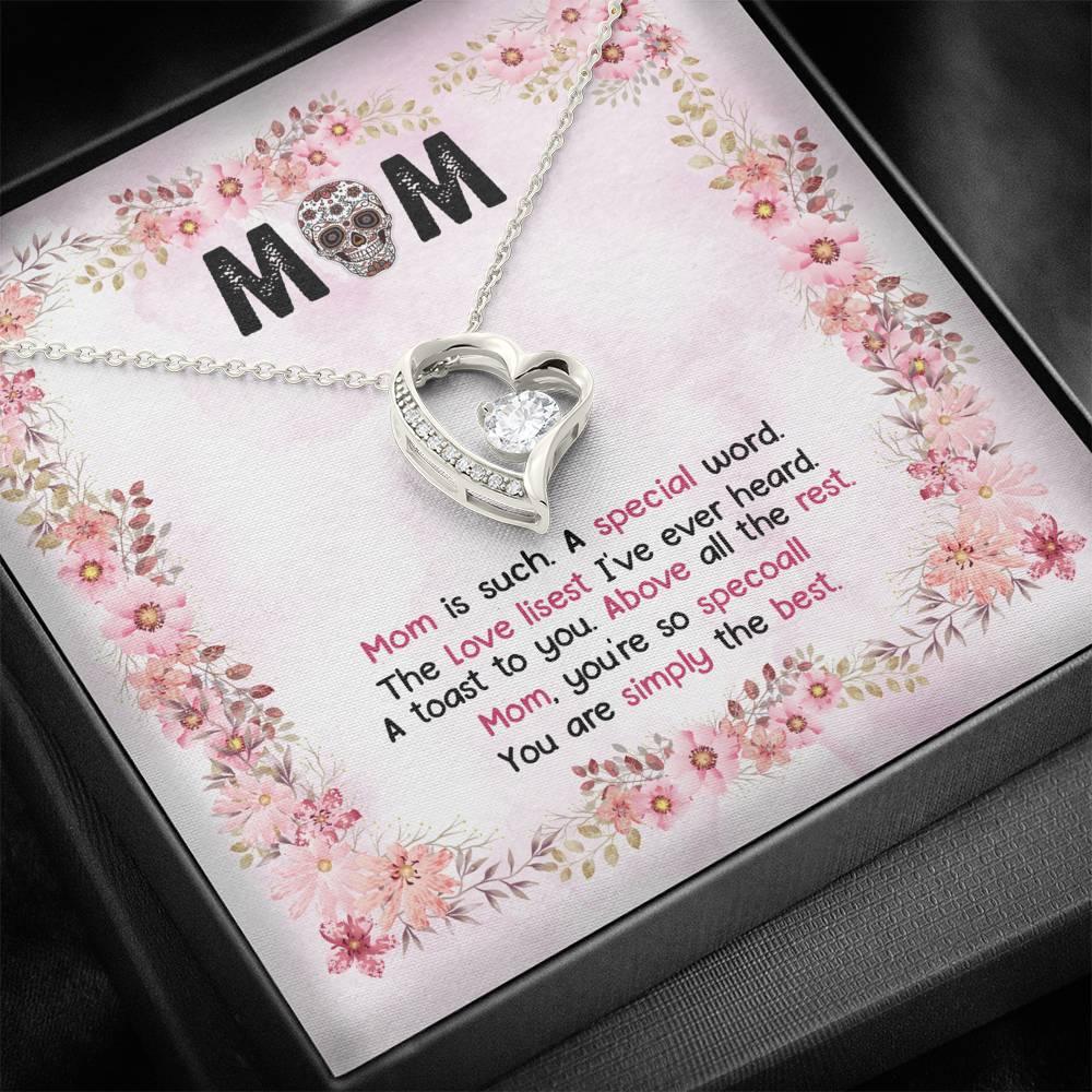Mom, You Are Simply The Best Forever Love Necklace - Wonder Skull