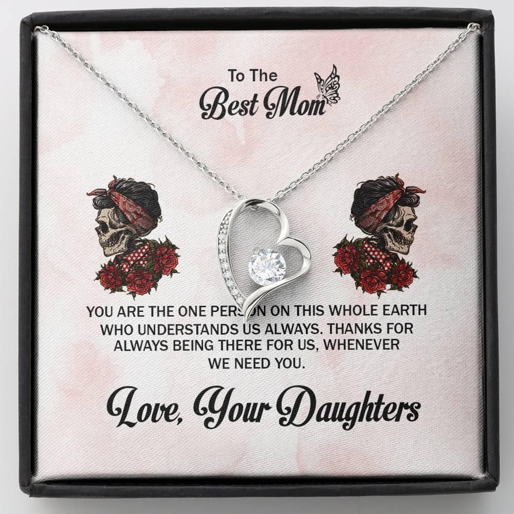 To The Best Mom Love Forever Love Necklace - Wonder Skull
