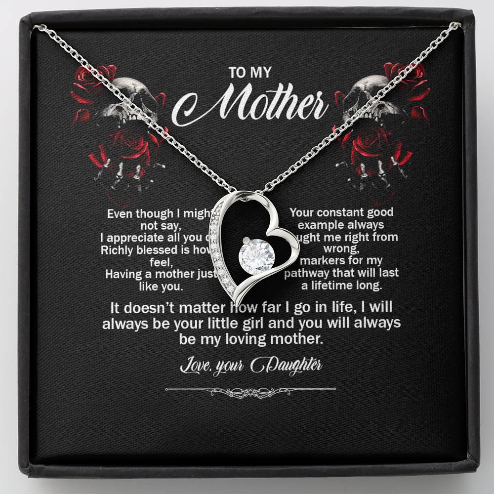 To My Loving Mother Forever Love Necklace - Wonder Skull