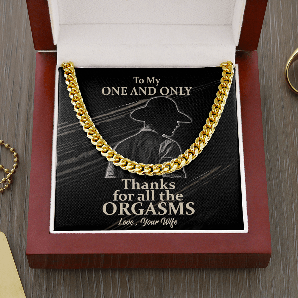 Thanks For The All Orgasms - Cuban Link Chain Necklace - Wonder Skull