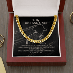 I Would Give You The Ability To See Yourself - Cuban Link Chain Necklace - Wonder Skull