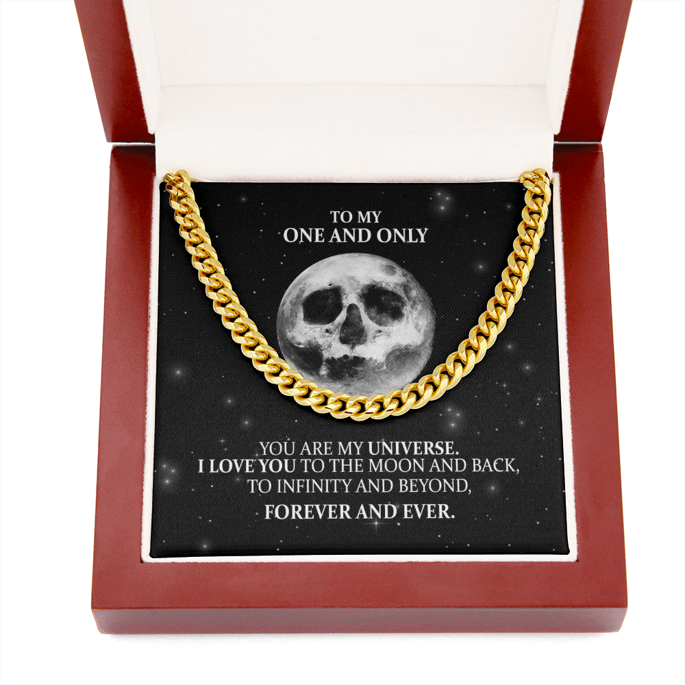 You Are My Universe - Cuban Link Chain Necklace - Wonder Skull