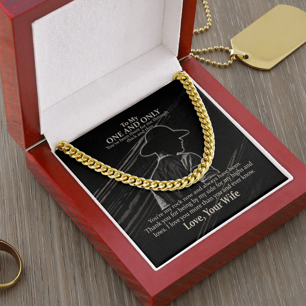 You've Been There For Me Through Thick And Thin - Cuban Link Chain Necklace - Wonder Skull