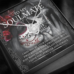 To My Soulmate Love Knot with Mahogany Style Luxury Box & POD Message Card - Wonder Skull