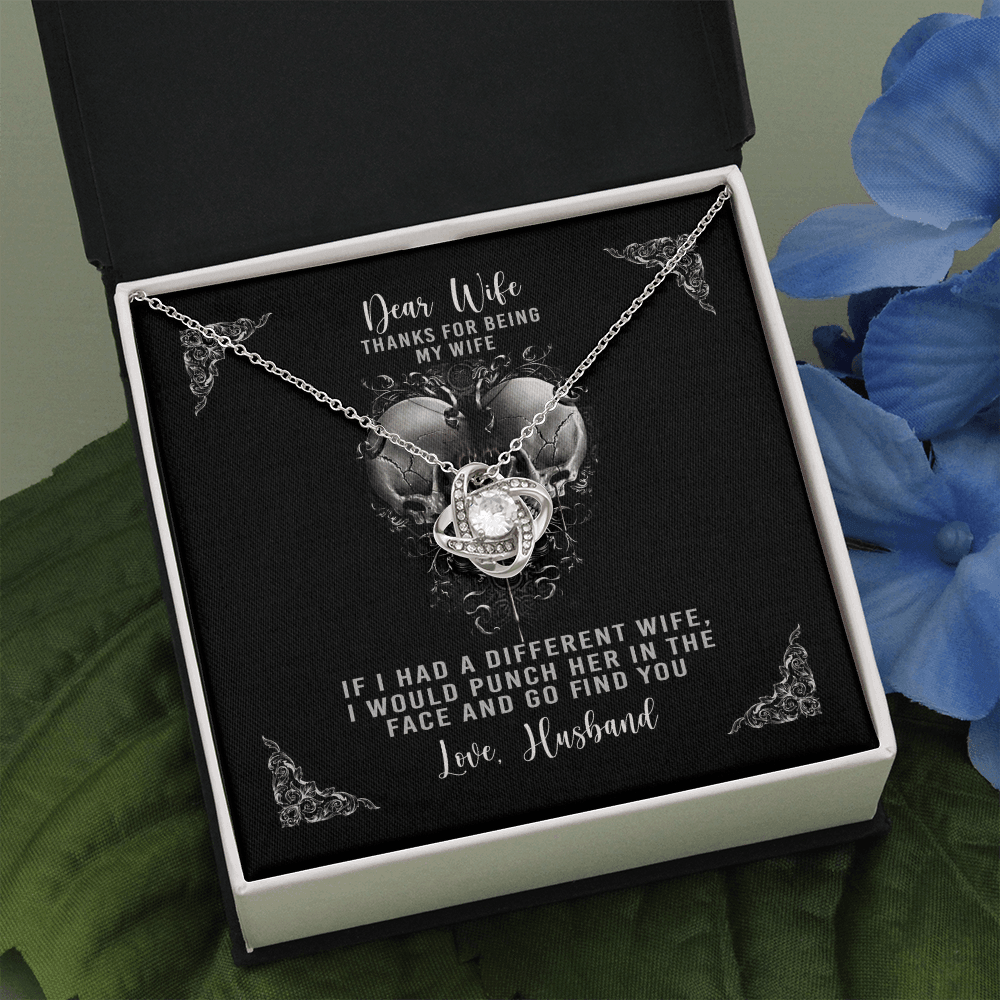 Thanks For Being My Wife - Love Knot Necklace - Wonder Skull