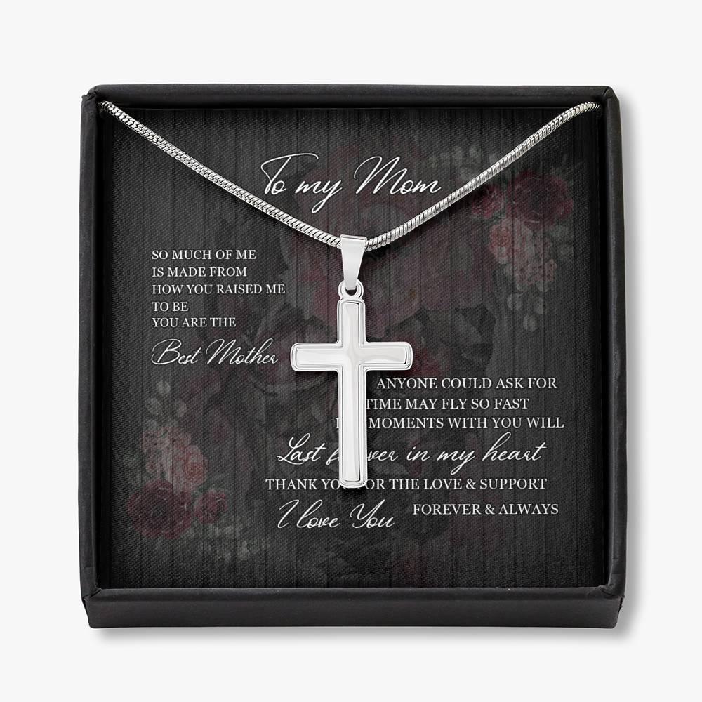 Love Last Forever In My Heart Artisan Crafted Cross Necklace - Wonder Skull