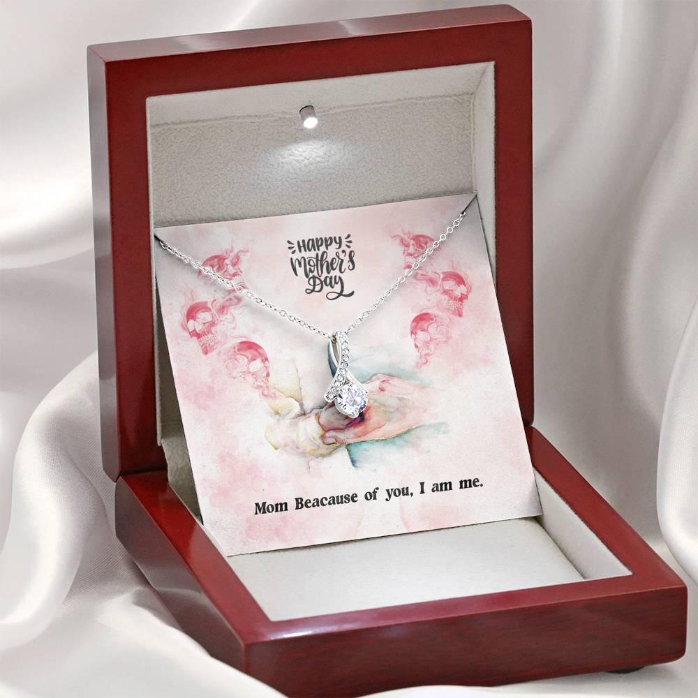 Happy Mother Day 1 Skull Water Color Alluring Beauty Necklace - Wonder Skull