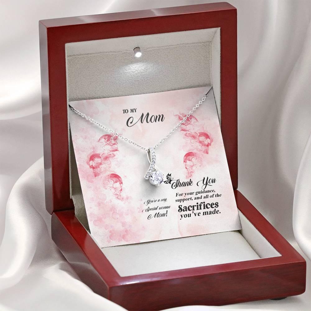 Mom Thanks For Your Sacrifices Alluring Beauty Necklace - Wonder Skull