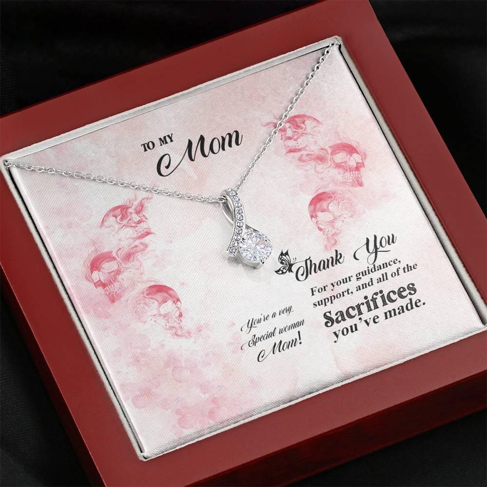 Mom Thanks For Your Sacrifices Alluring Beauty Necklace - Wonder Skull