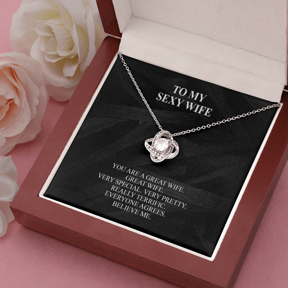You Are A Great Wife - Love Knot Necklace - Wonder Skull