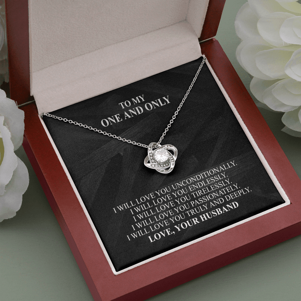 I Will Love You Unconditionally - Love Knot Necklace - Wonder Skull