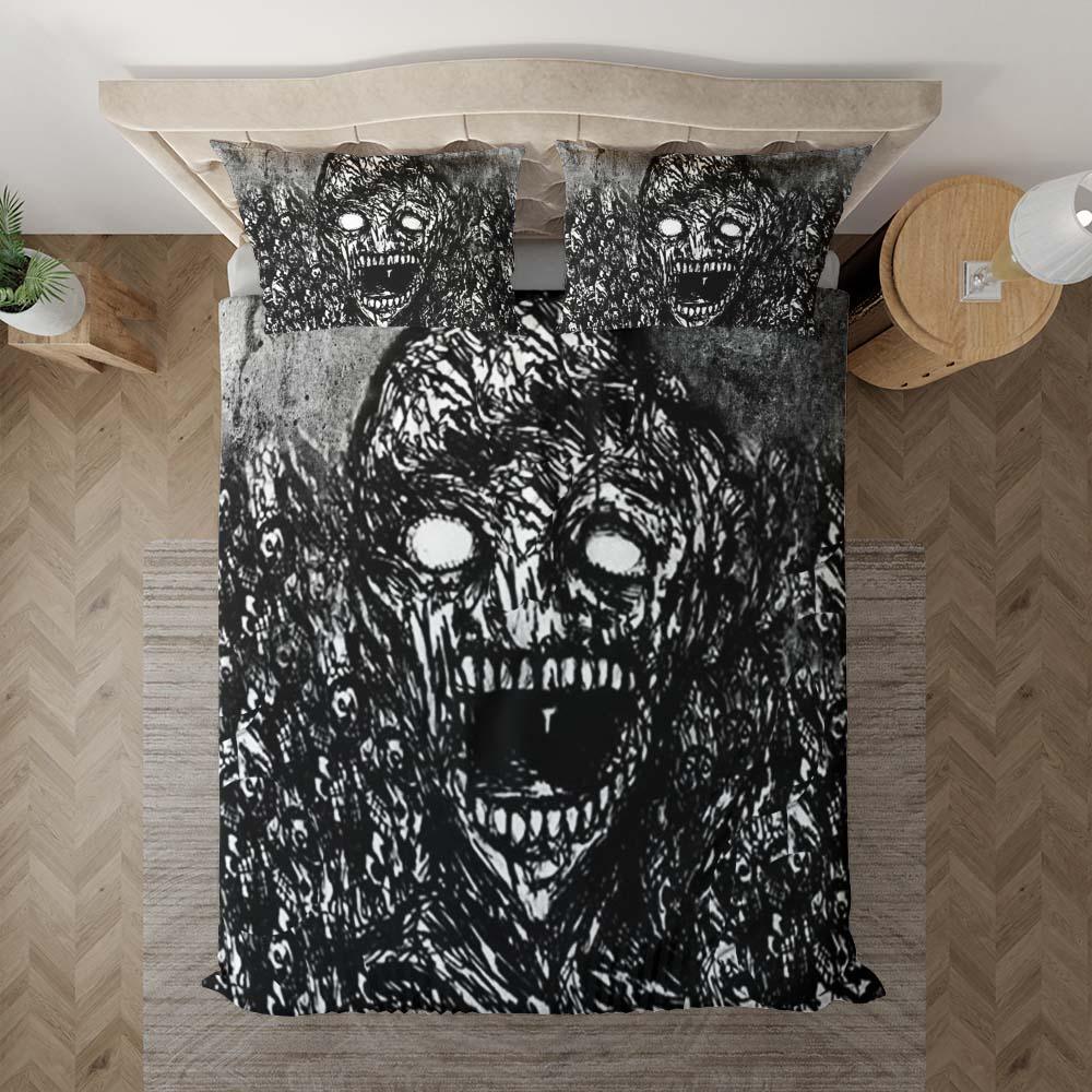 Dark Creepy Skull Duvet Cover Set - Wonder Skull