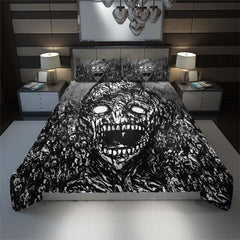 Dark Creepy Skull Duvet Cover Set - Wonder Skull