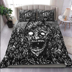 Dark Creepy Skull Duvet Cover Set - Wonder Skull