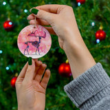 Reindeer Skull Floral Ceramic Ornaments - Wonder Skull