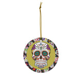 Funny Sugar Skull Ceramic Ornaments - Wonder Skull