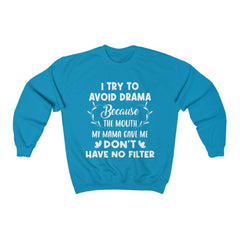 I Try To Avoid Drama Unisex Heavy Blend™ Crewneck Sweatshirt - Wonder Skull