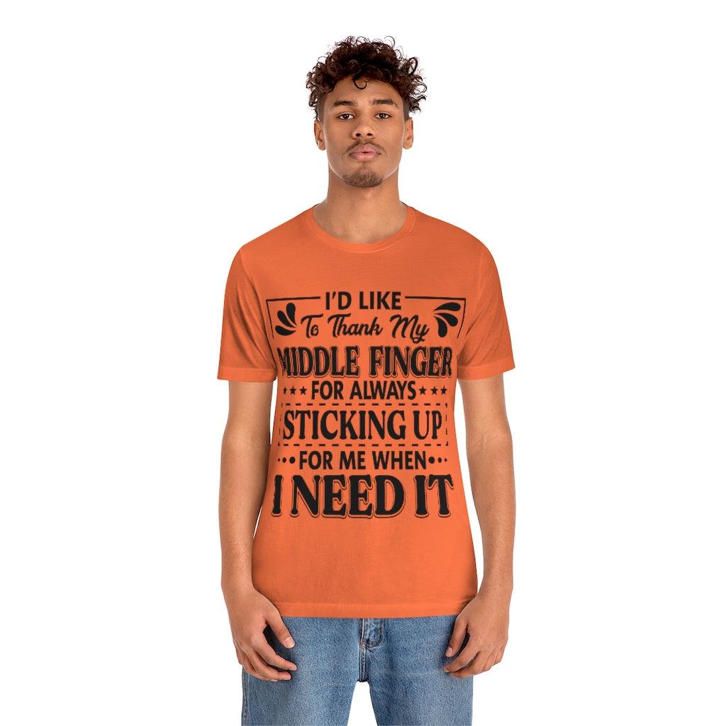 I'd To Thank My Middle Finger T-Shirt - Wonder Skull