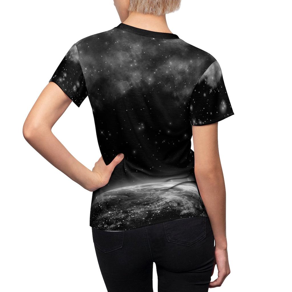 Skeleton Sky Alone Star All Over Print T-shirt For Women - Wonder Skull