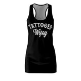 Tattooed Wifey Women's Cut & Sew Racerback Dress - Wonder Skull
