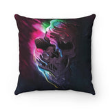 Dripping Skull Spun Polyester Square Pillow - Wonder Skull