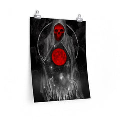 Moon Death Art Premium Matte Vertical Posters - Wonder Skull