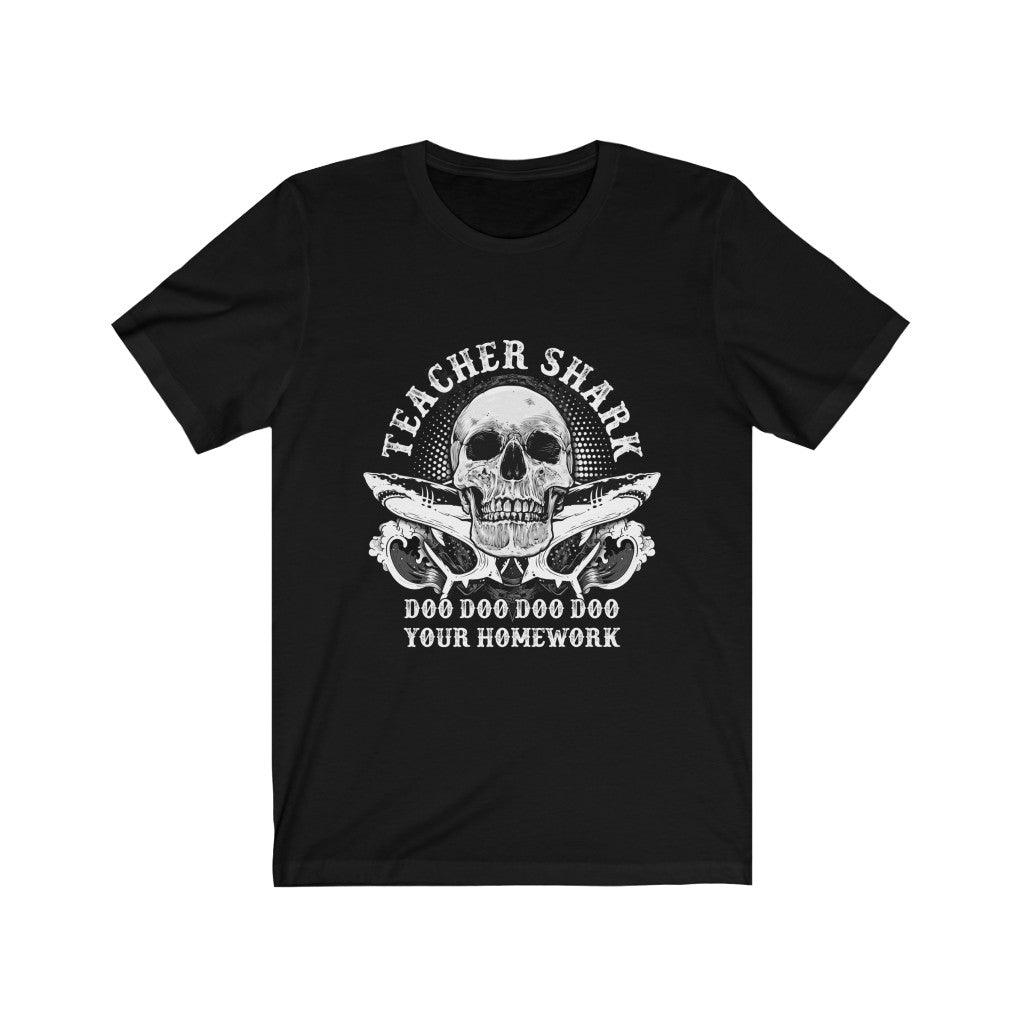 Funny Teacher Shark Skull T-shirt - Wonder Skull