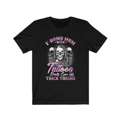 F-bomb Mom With Tattoos Skull T-Shirt - Wonder Skull