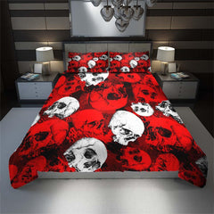 Bloody Horror Skull Pattern Duvet Cover Set - Wonder Skull