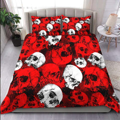 Bloody Horror Skull Pattern Duvet Cover Set - Wonder Skull