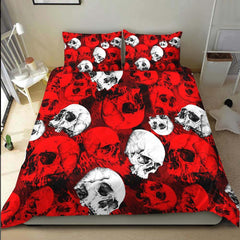 Bloody Horror Skull Pattern Duvet Cover Set - Wonder Skull