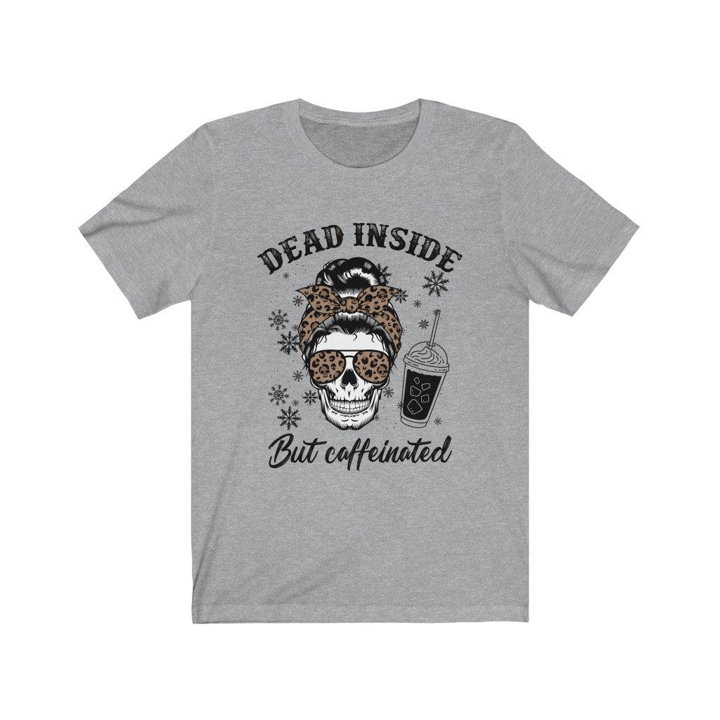 Skull With Messy Bun Wearing Leopard Print Shades T-Shirt - Wonder Skull